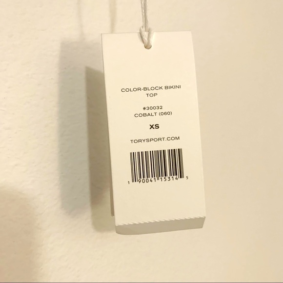 Tory Burch Sport Color Block Bikini Top Cobalt - Picture 7 of 8